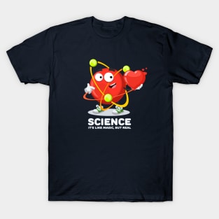 atom character SCIENCE It's Like Magic, But Real T-Shirt